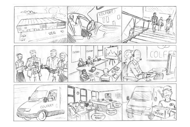 Esempi di storyboard: realizzazione Video corporate Colfert